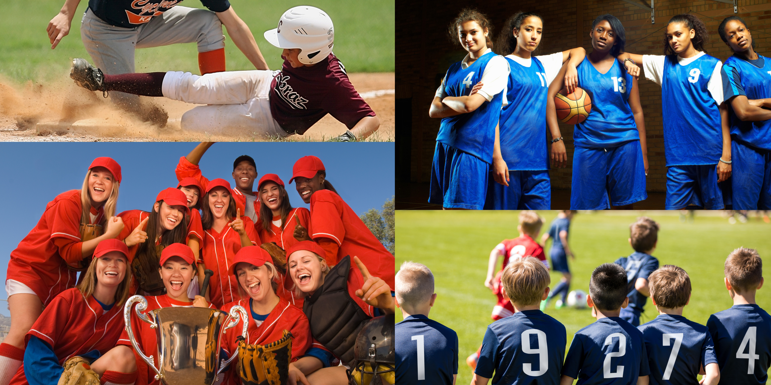 Collage of summer sports